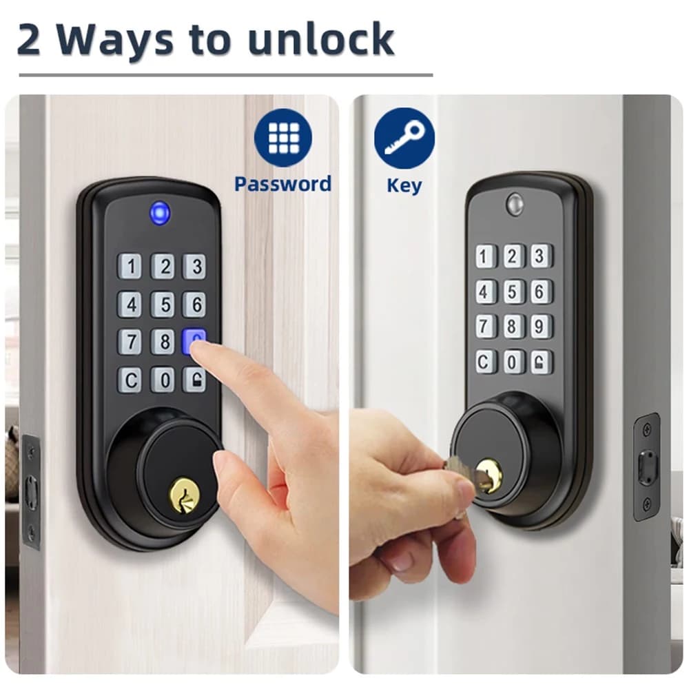 Keyless Entry Smart Door Lock disponuje dvěma způsoby odemykání