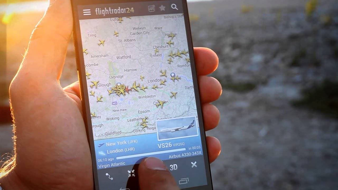 Aplikace Flightradar 24