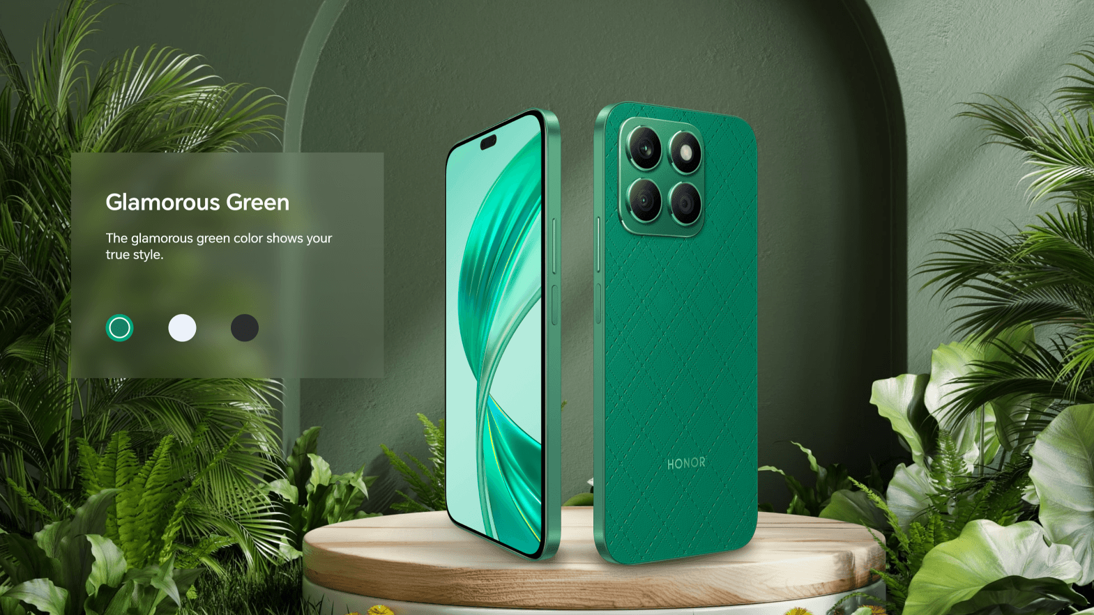 Honor X8b je nabízen ve třech barvách, včetně efektní zelené | foto: Honor