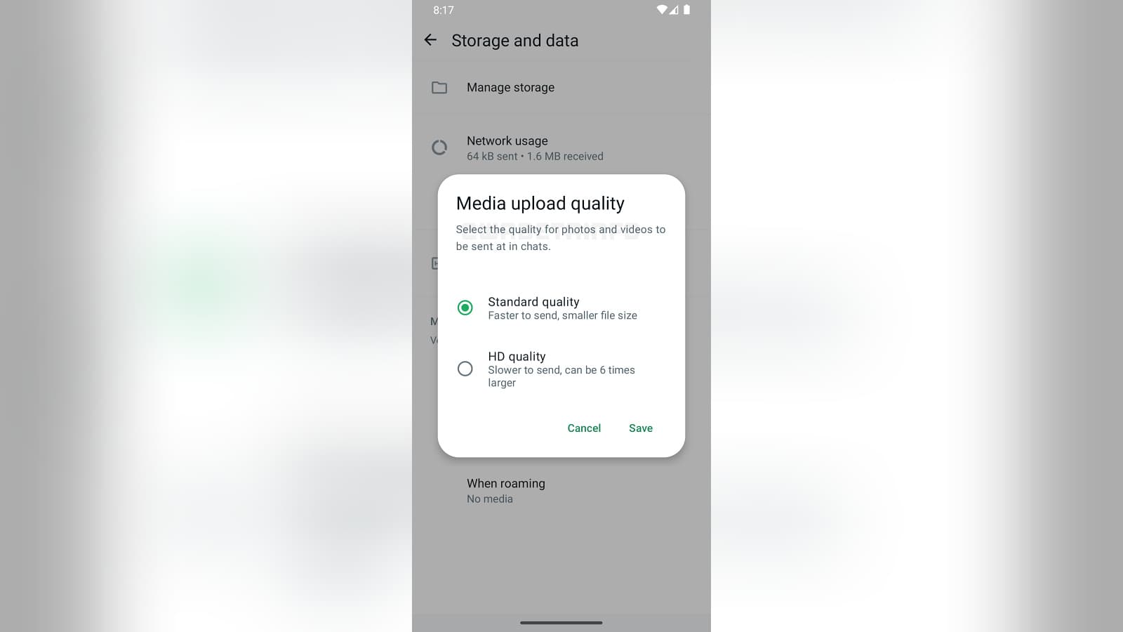 WhatsApp přidává nastavení výchozí kvality nahrávání médií | foto WABetaInfo
