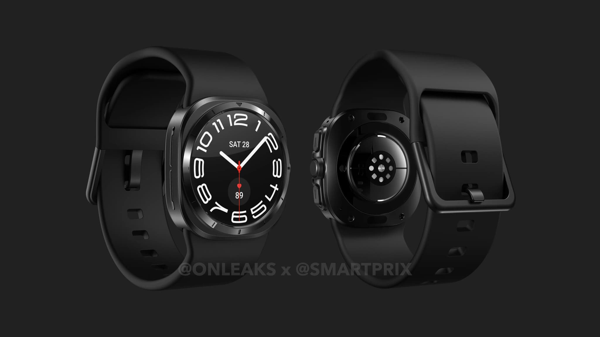 Uniklá podoba připravovaných hodinek Samsung Galaxy Watch 7 Ultra | foto: OnLeaks x Smartprix