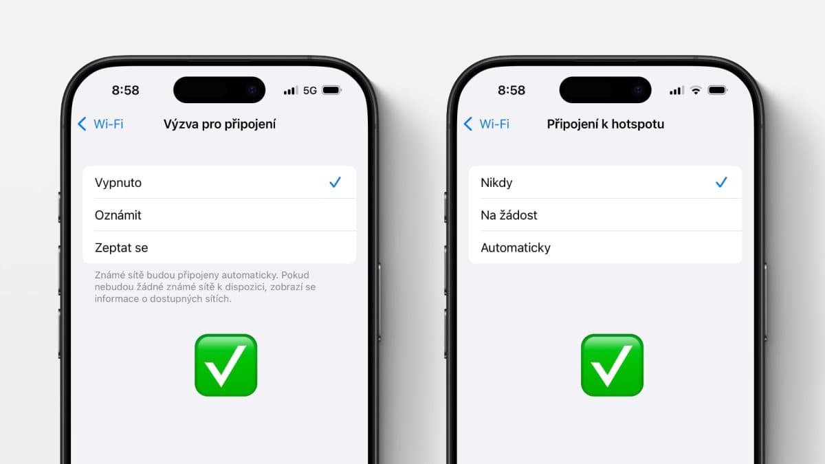 Toto musíte mít nastavené u Wi-Fi na svém iPhonu | Zdroj: Luboš Srb