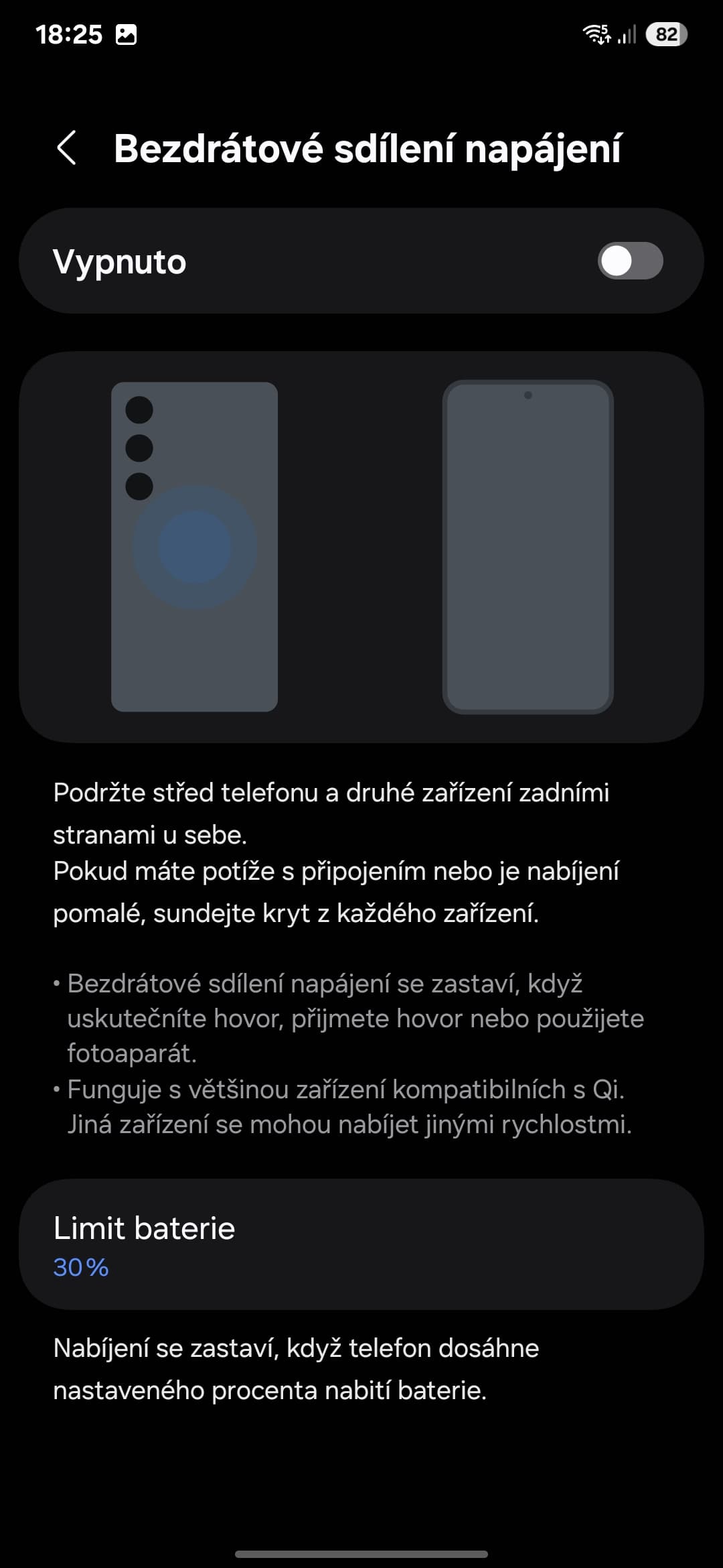 Bezdrátové sdílení napájení