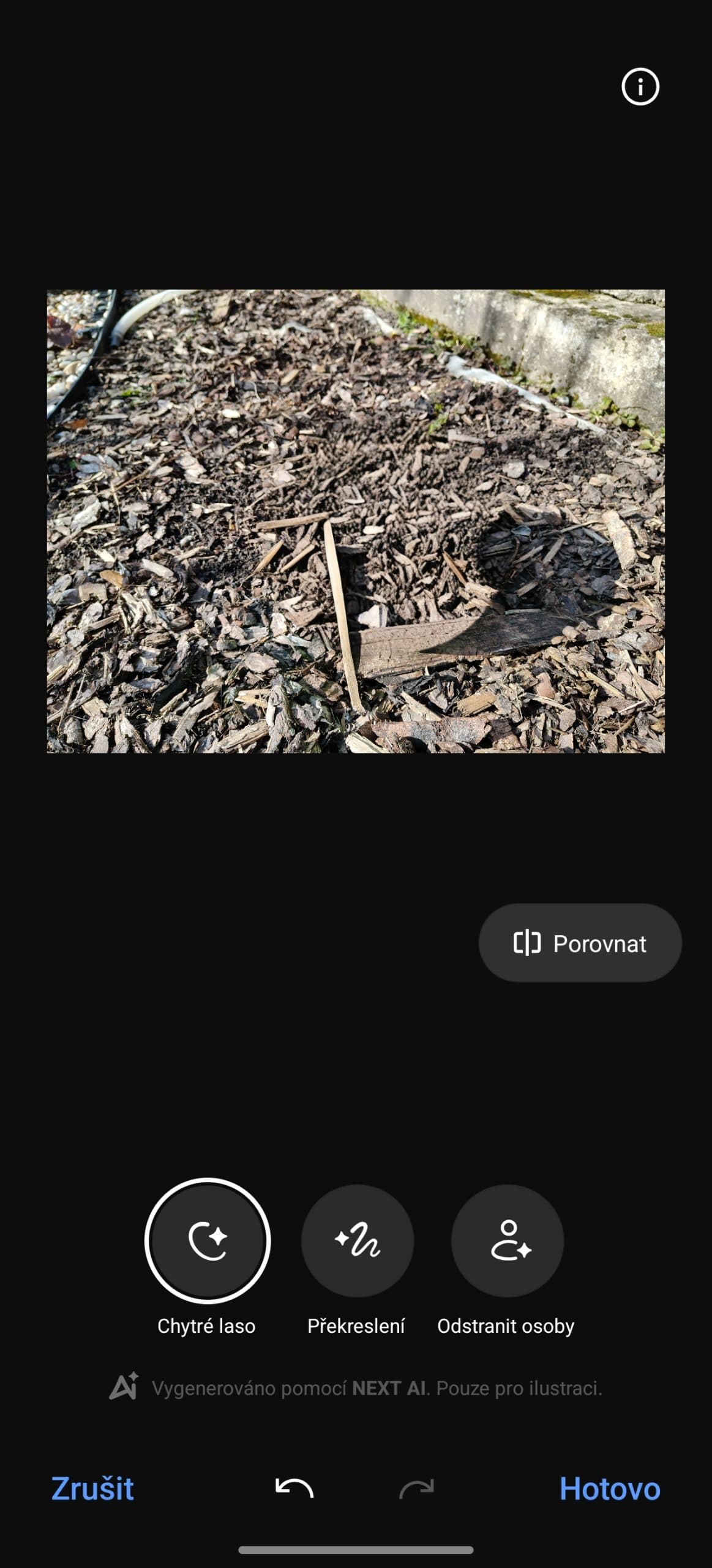 A zde už po zmizení předmětu