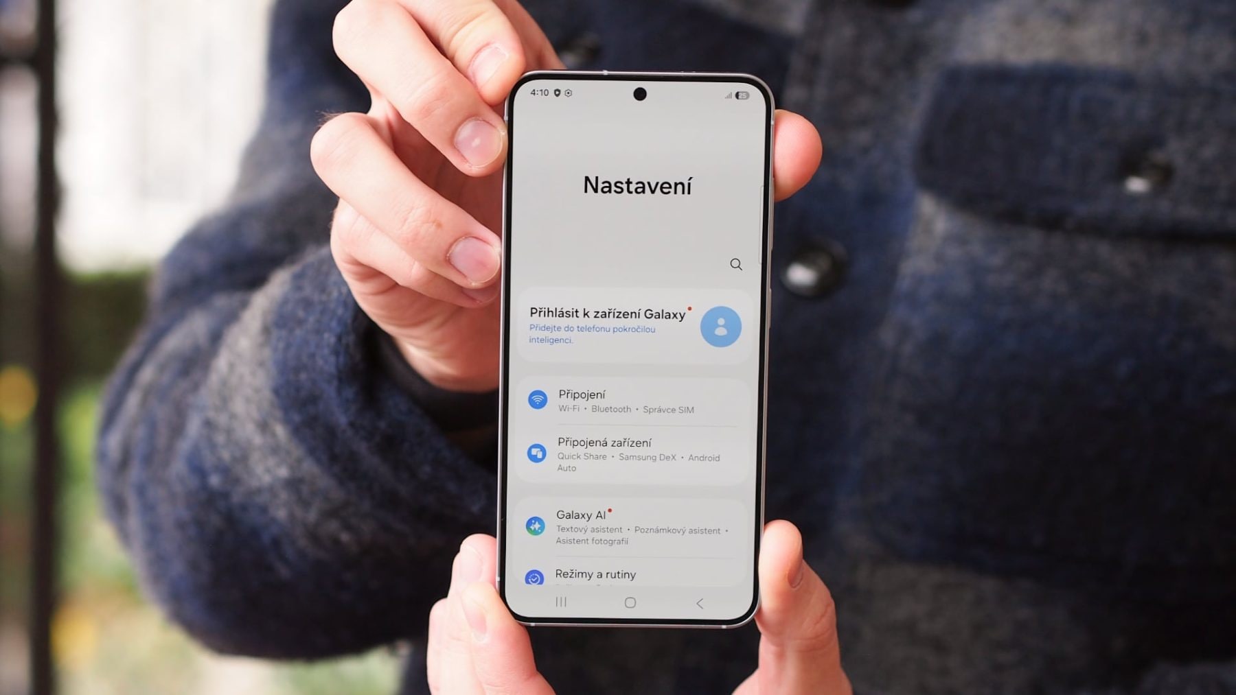 Samsung Galaxy S25, nastavení | Zdroj: Luboš Srb