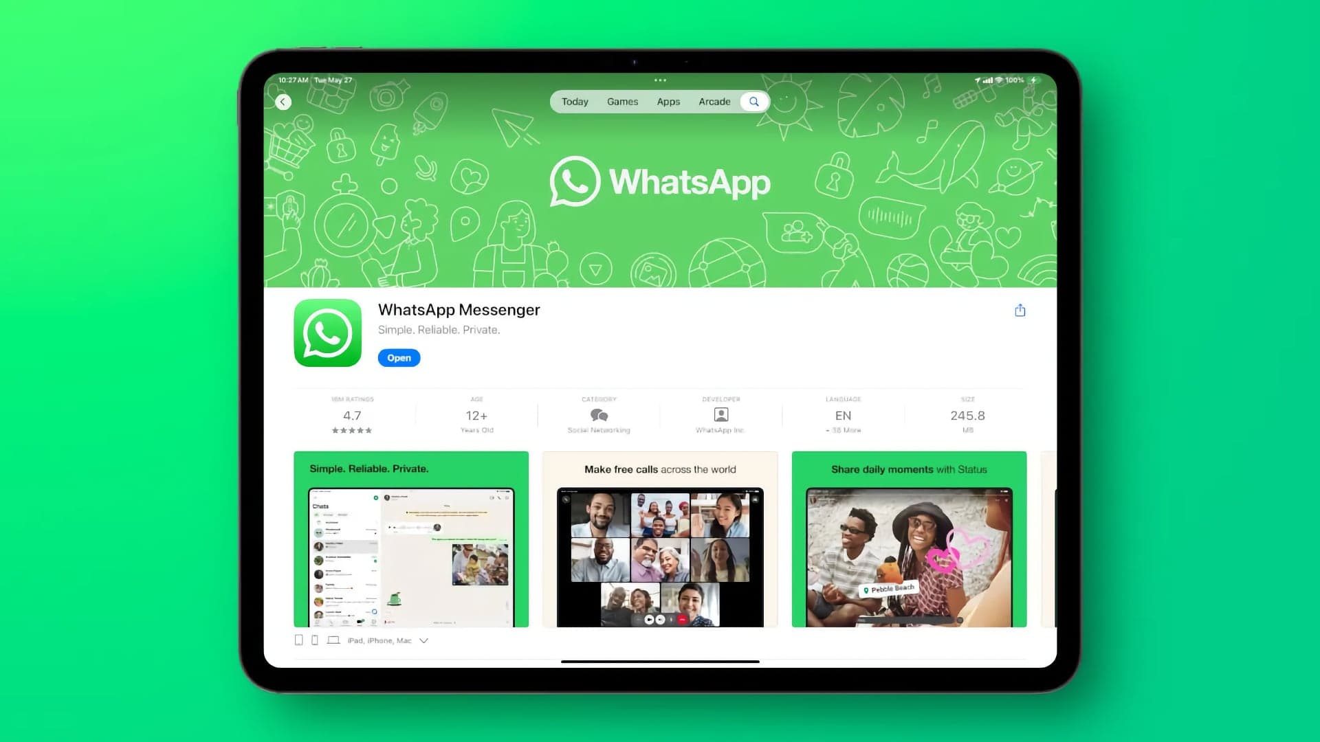 Aplikace WhatsApp na iPadu | foto: Meta