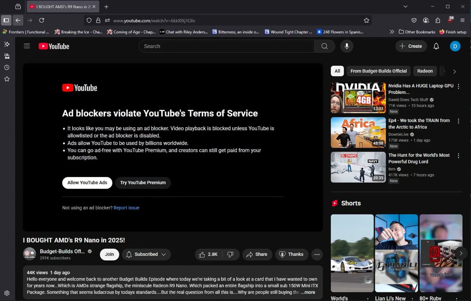 Adblockery porušují podmínky YouTube | foto: Reddit / uživatel Available-Drink-5232
