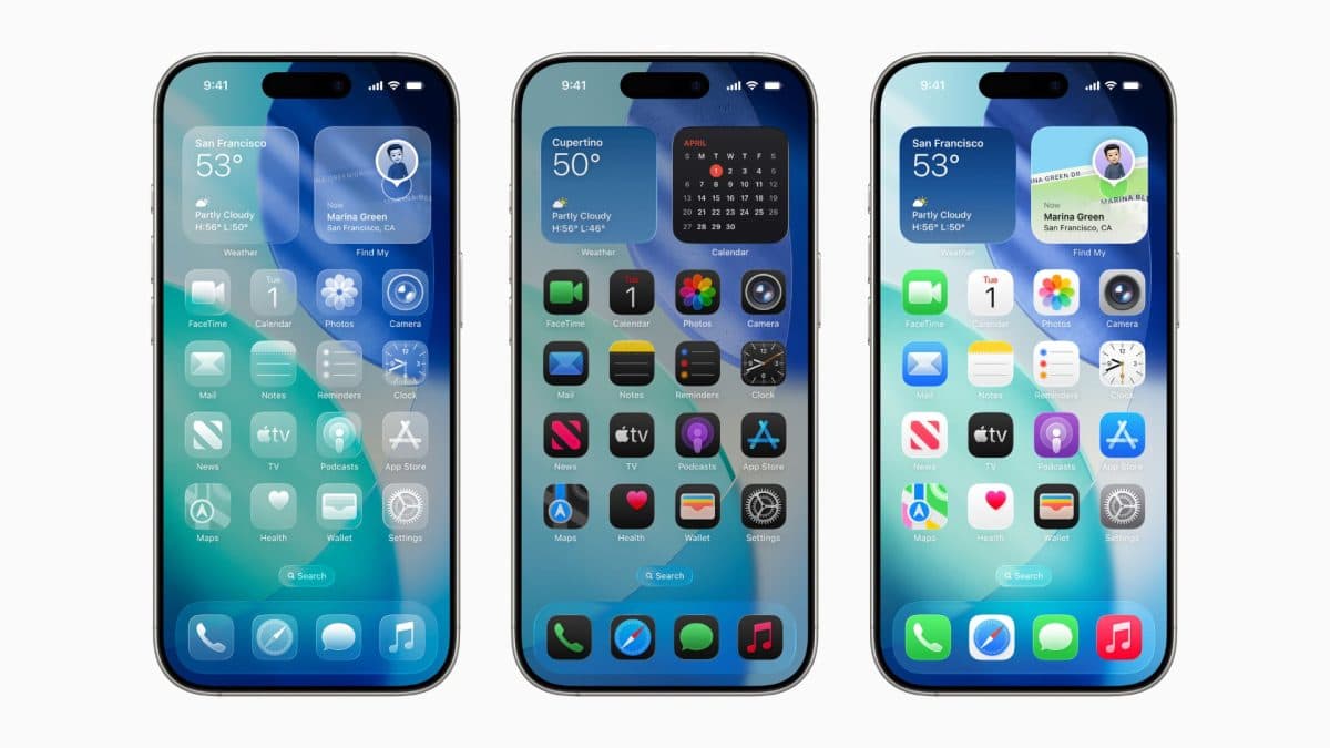 Nový iOS 26 a jeho design Liquid Glass | Zdroj: Apple