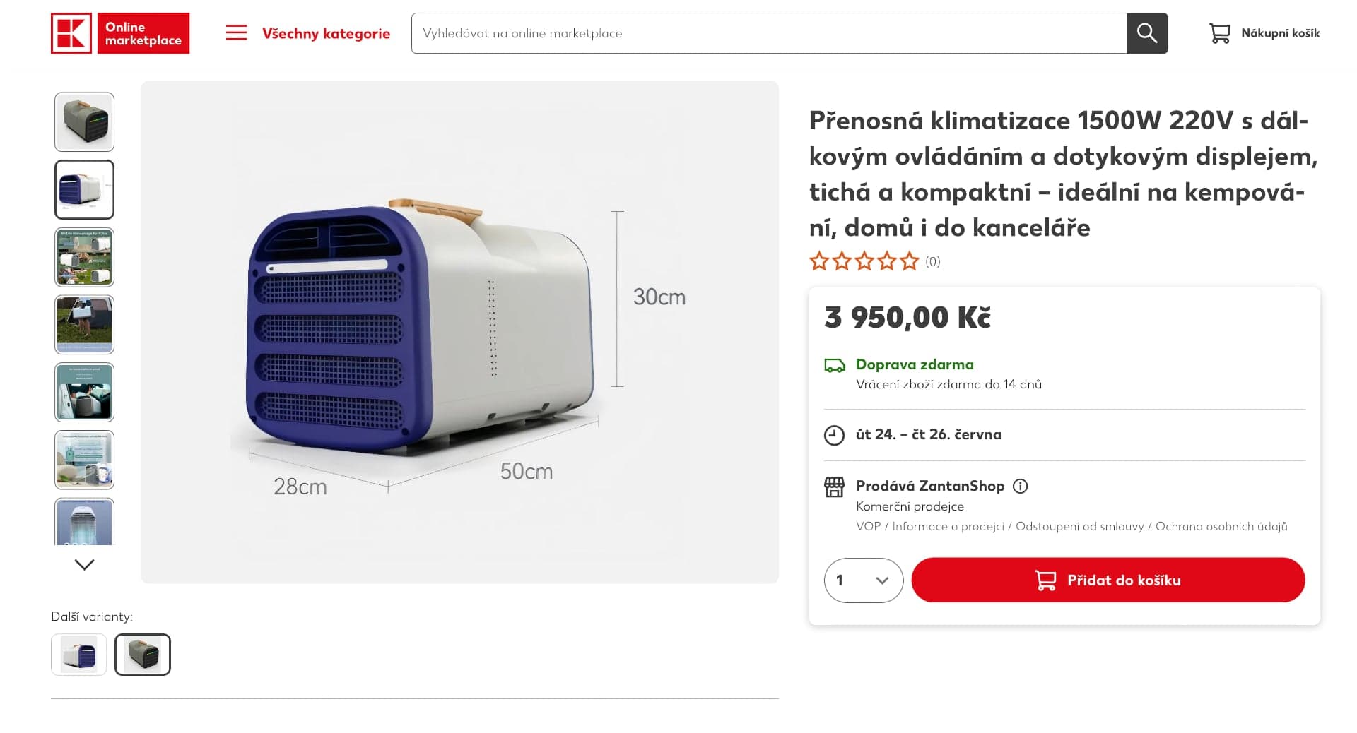 Výkonná mobilní klimatizace z Kauflandu | foto: Zantan