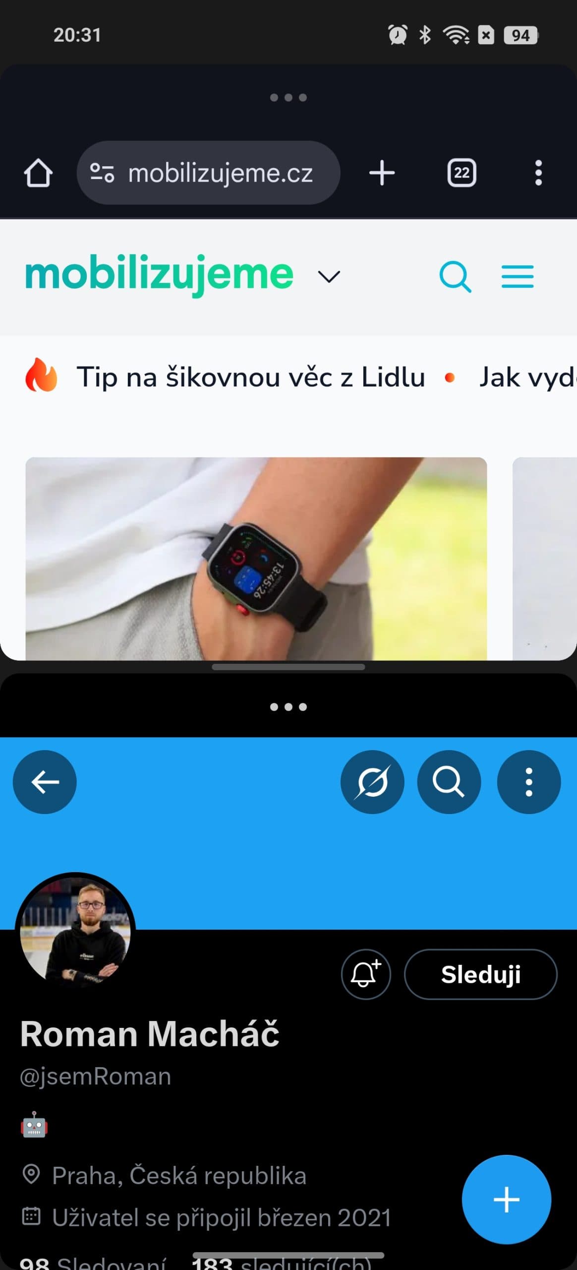 Režim rozdělené obrazovky