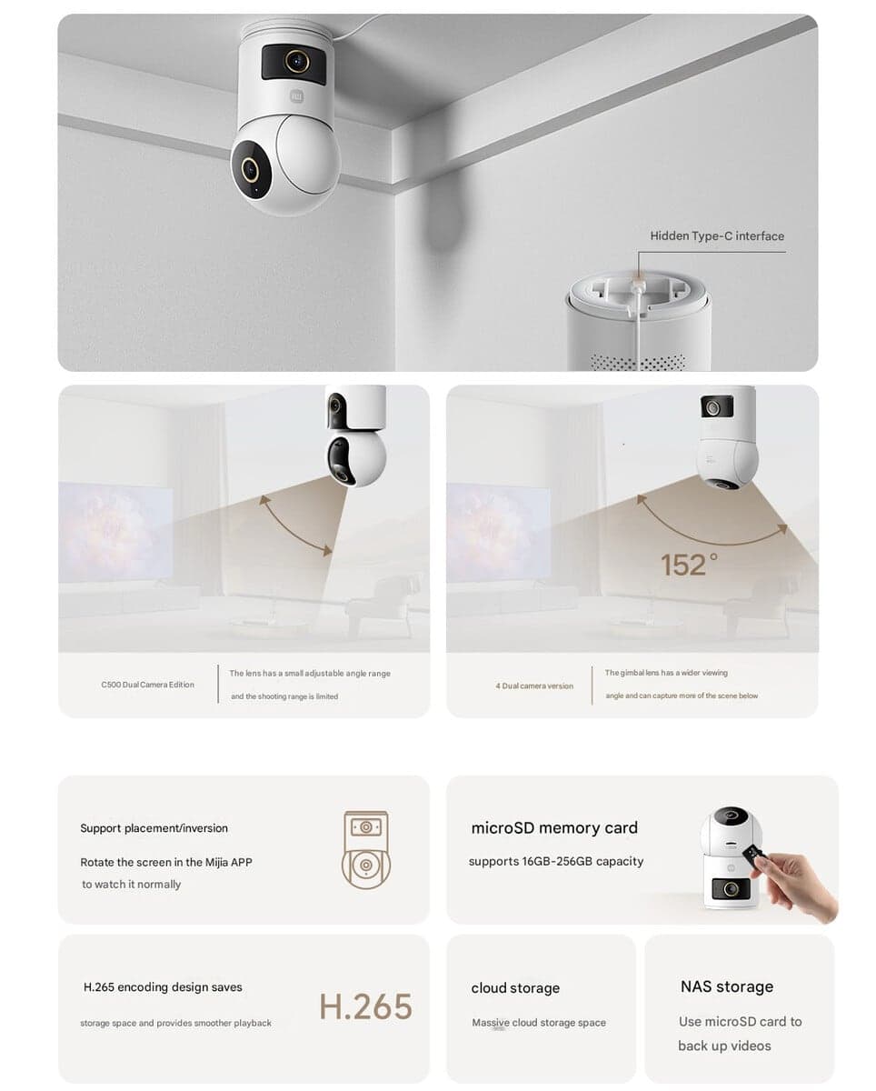 Přehled funkcí chytré kamery Xiaomi Smart Camera 4 Dual Camera Edition | foto: Xiaomi