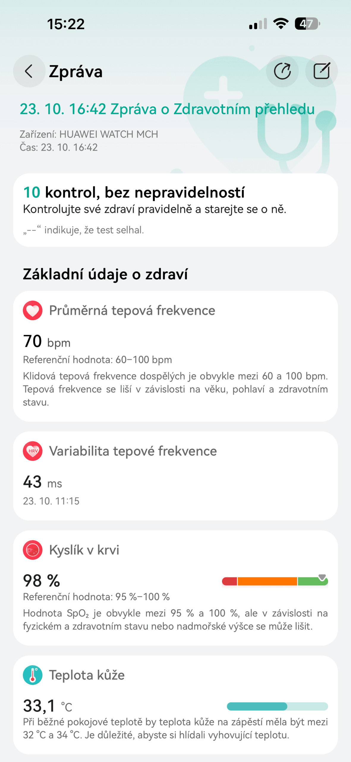 Zdravotní přehled
