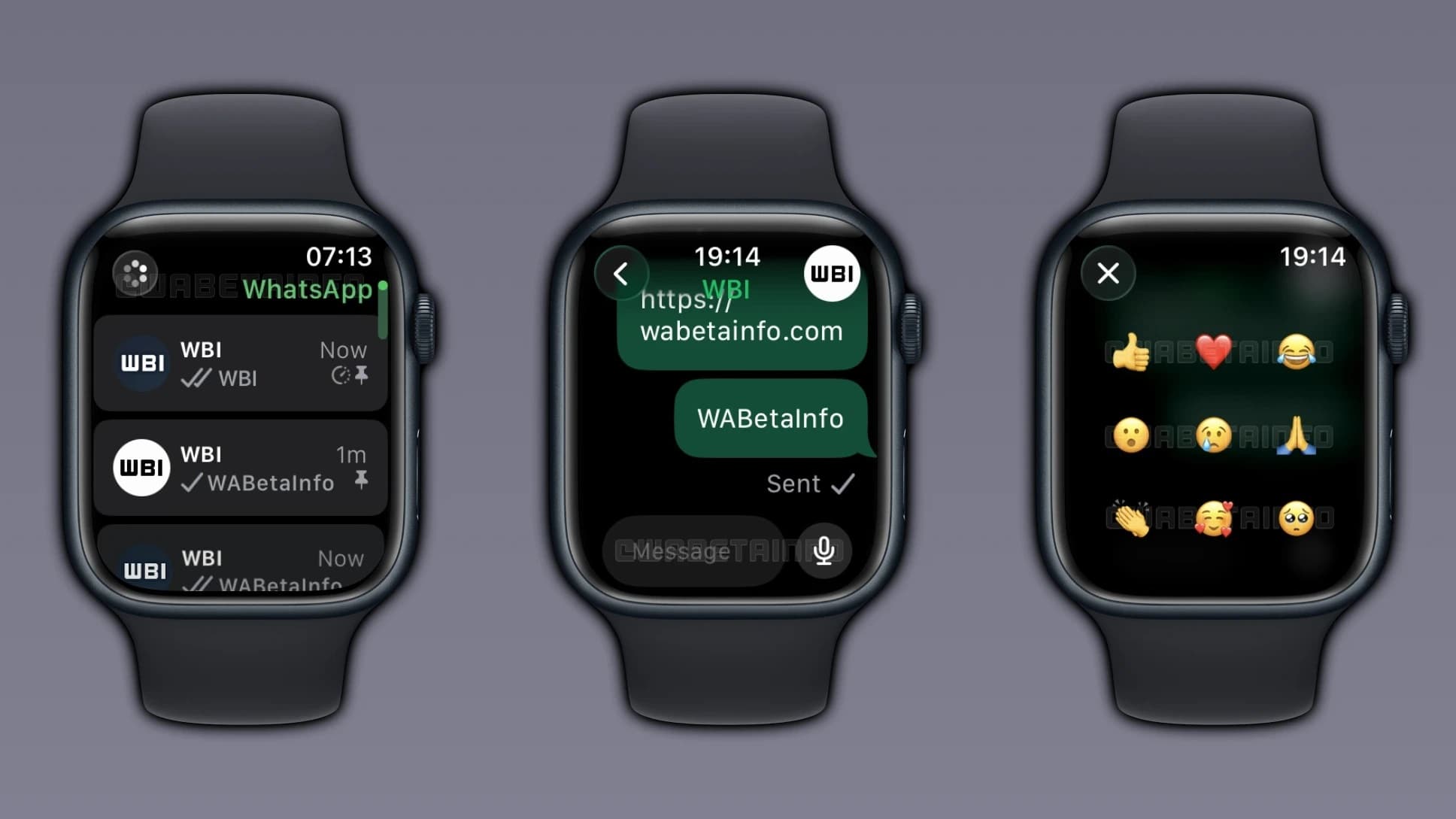 WhatsApp na hodinkách Apple Watch | Zdroj: WABetainfo