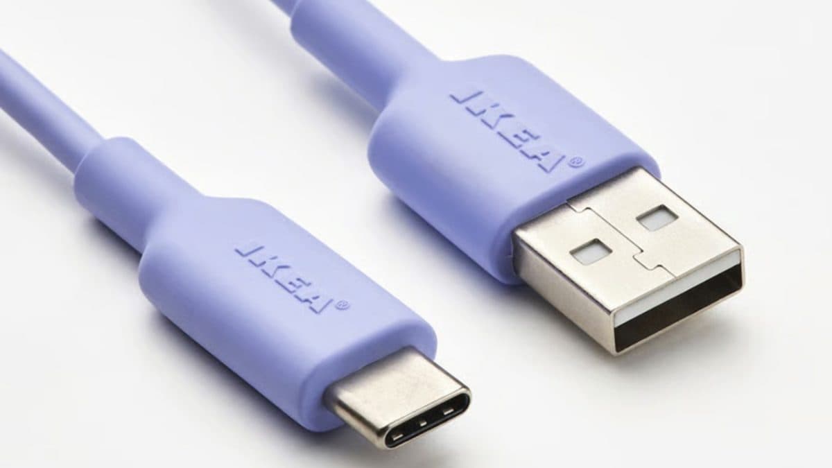 USB-C / USB-A IKEA kabel | Zdroj: IKEA