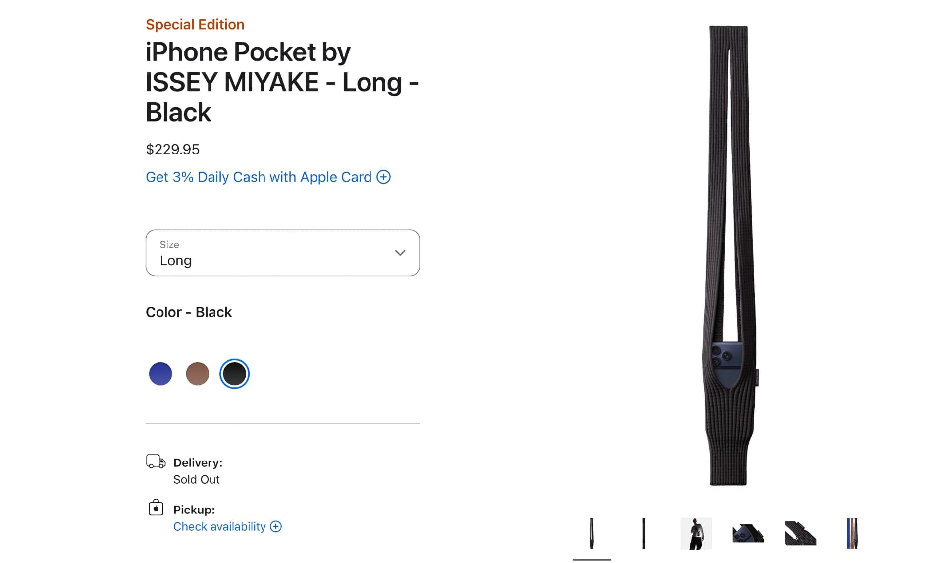 Příslušenství iPhone Pocket je vyprodané | Zdroj: Apple