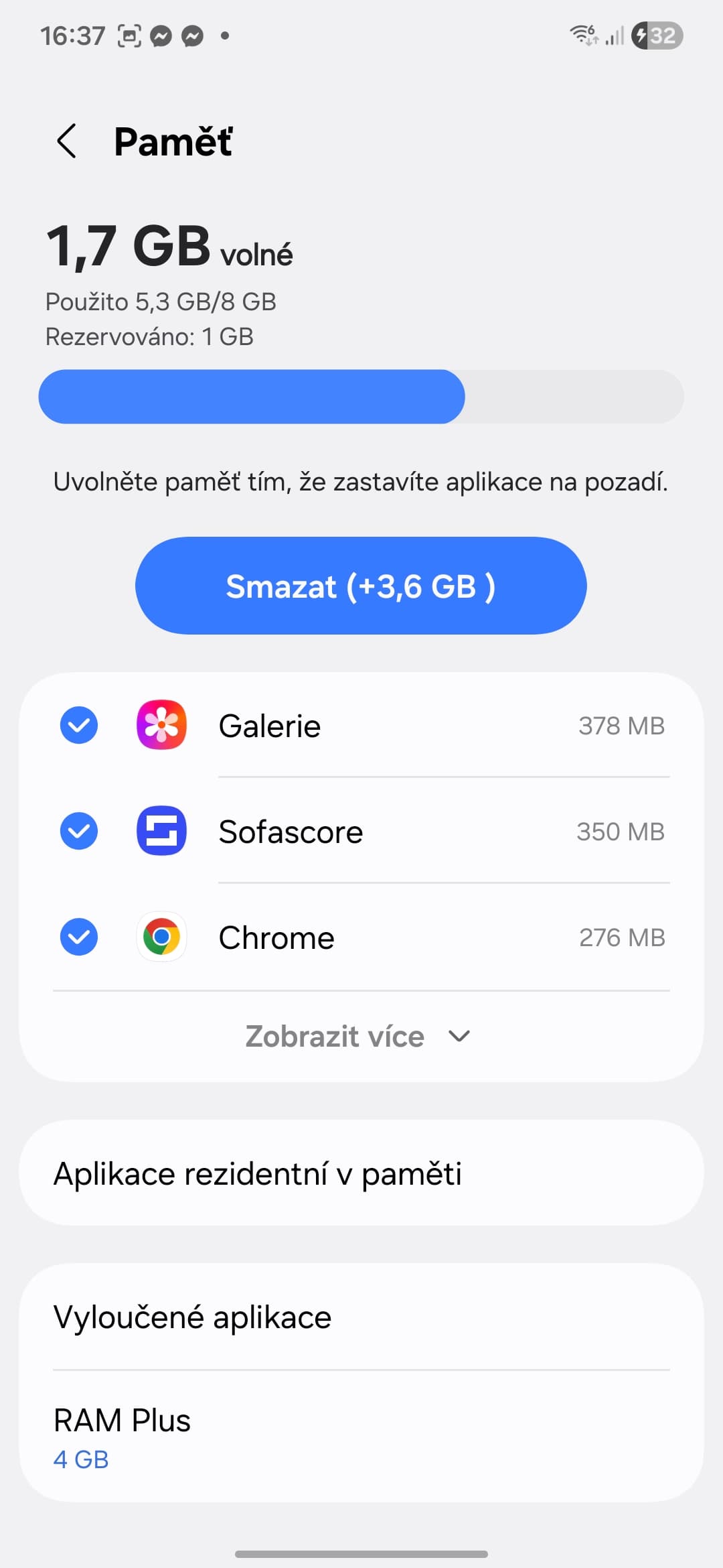 Správa paměti RAM