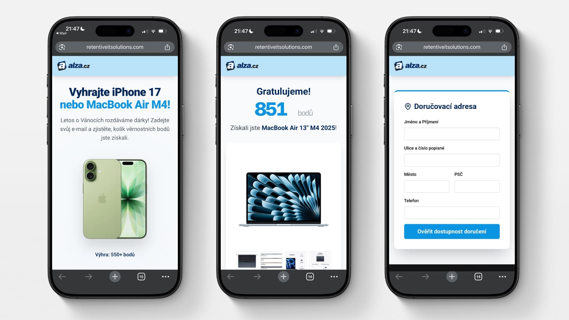Podvodná soutěž s Alzou, útočníci se z vás snaží vyloudit citlivé údaje | Zdroj: Luboš Srb
