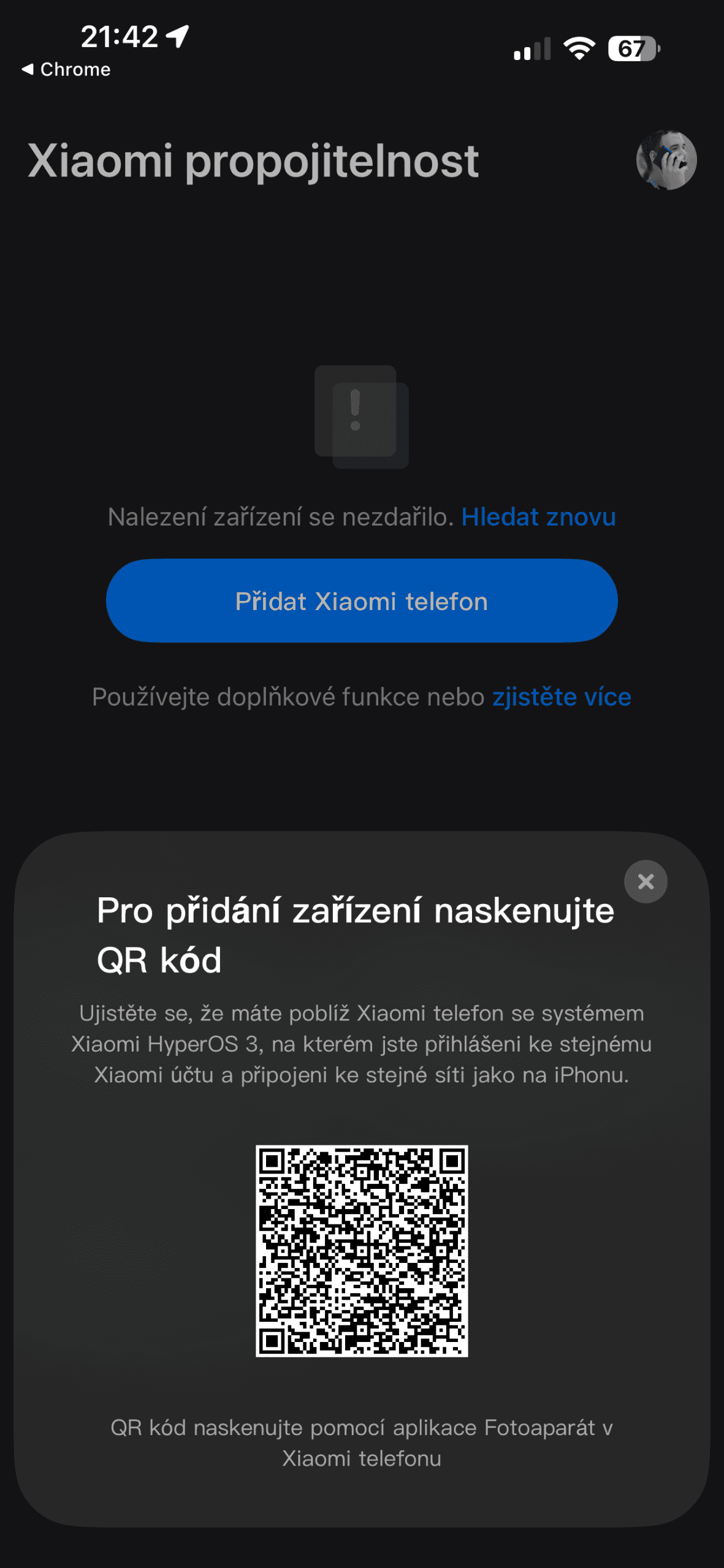 Xiaomi Interconnectivity na iPhonu | Zdroj: Tomáš Rajnoch