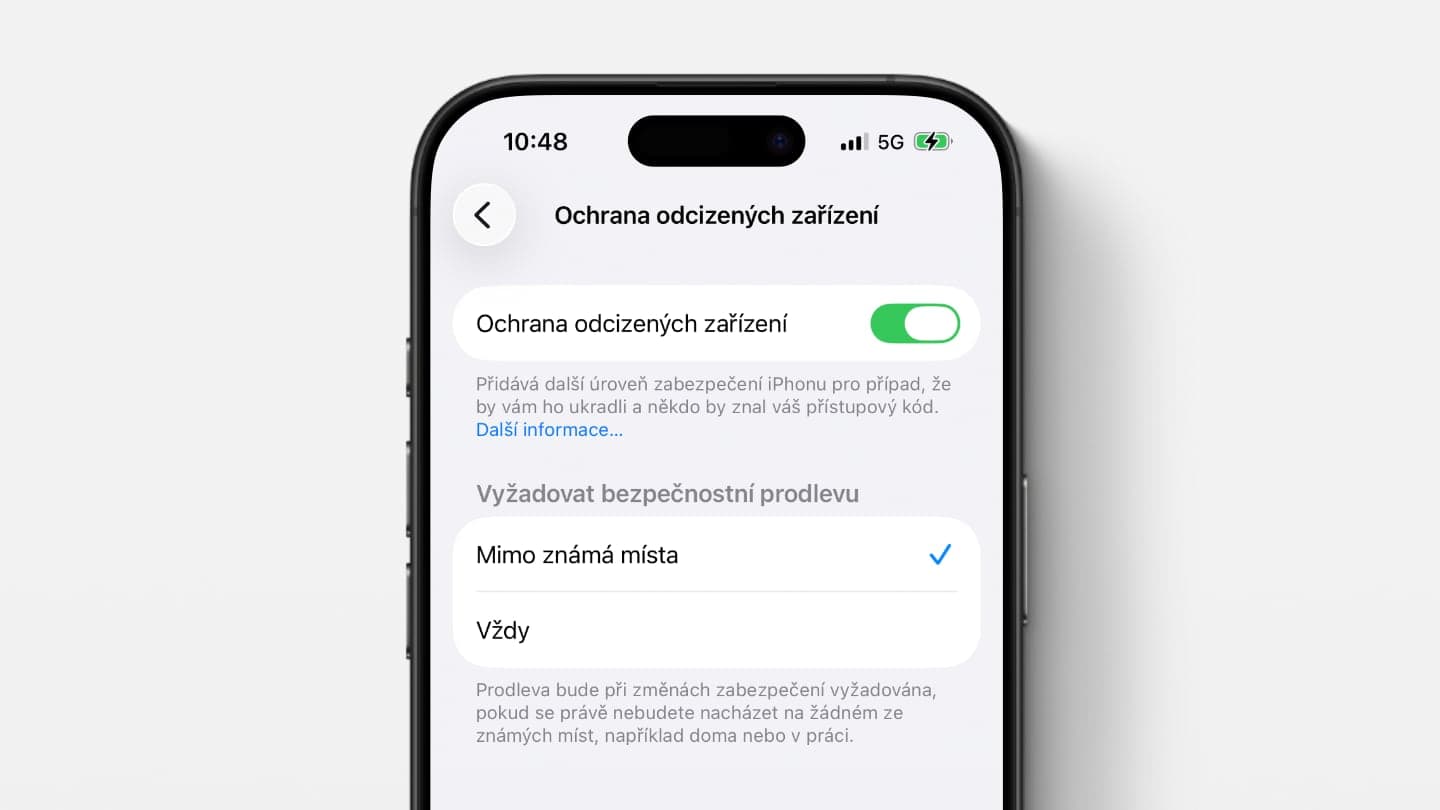 Ochrana odcizených zařízení na iPhonu | Zdroj: Ondřej Koníček