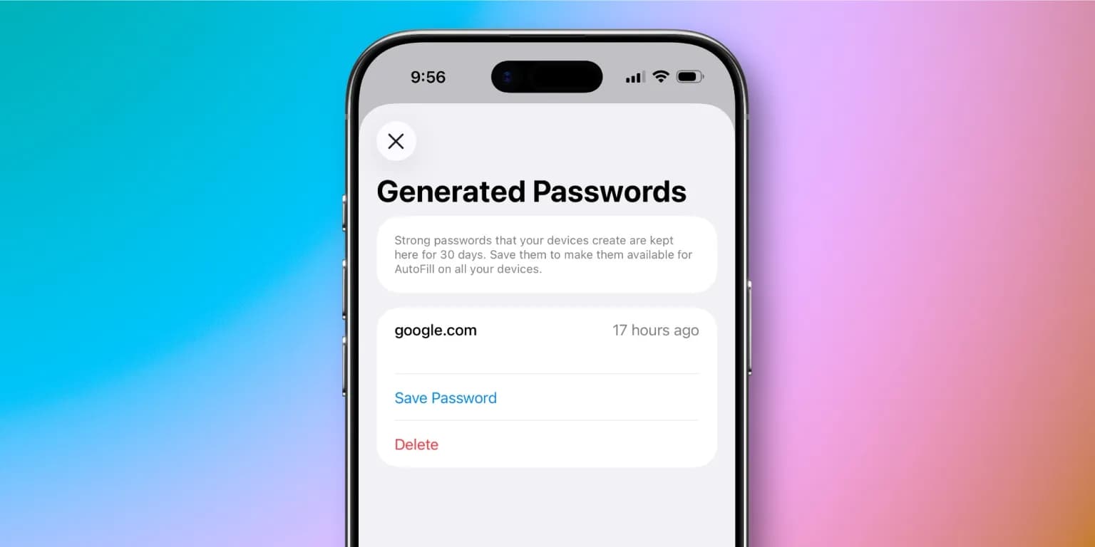 Aplikace Hesla od Applu má novou funkci | Zdroj: 9to5Mac