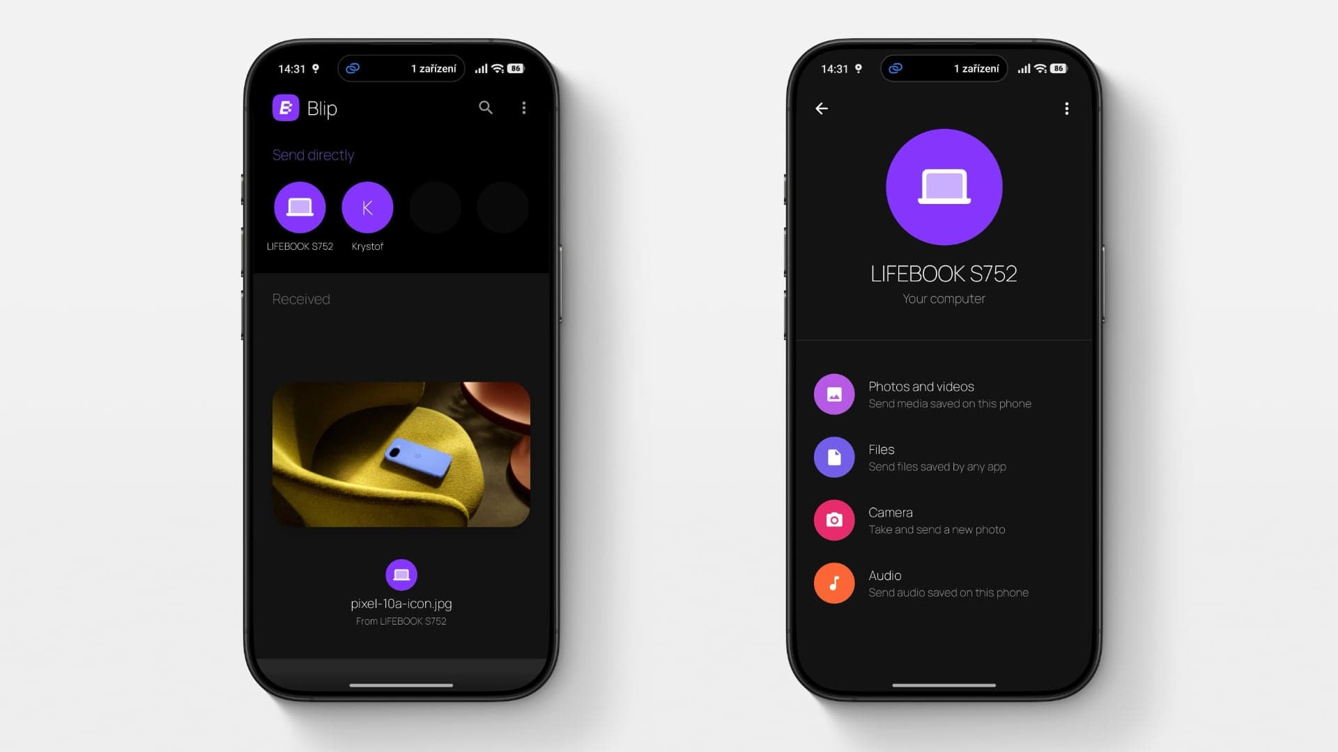 Aplikace Blip na Androidu | Zdroj: Ondřej Koníček