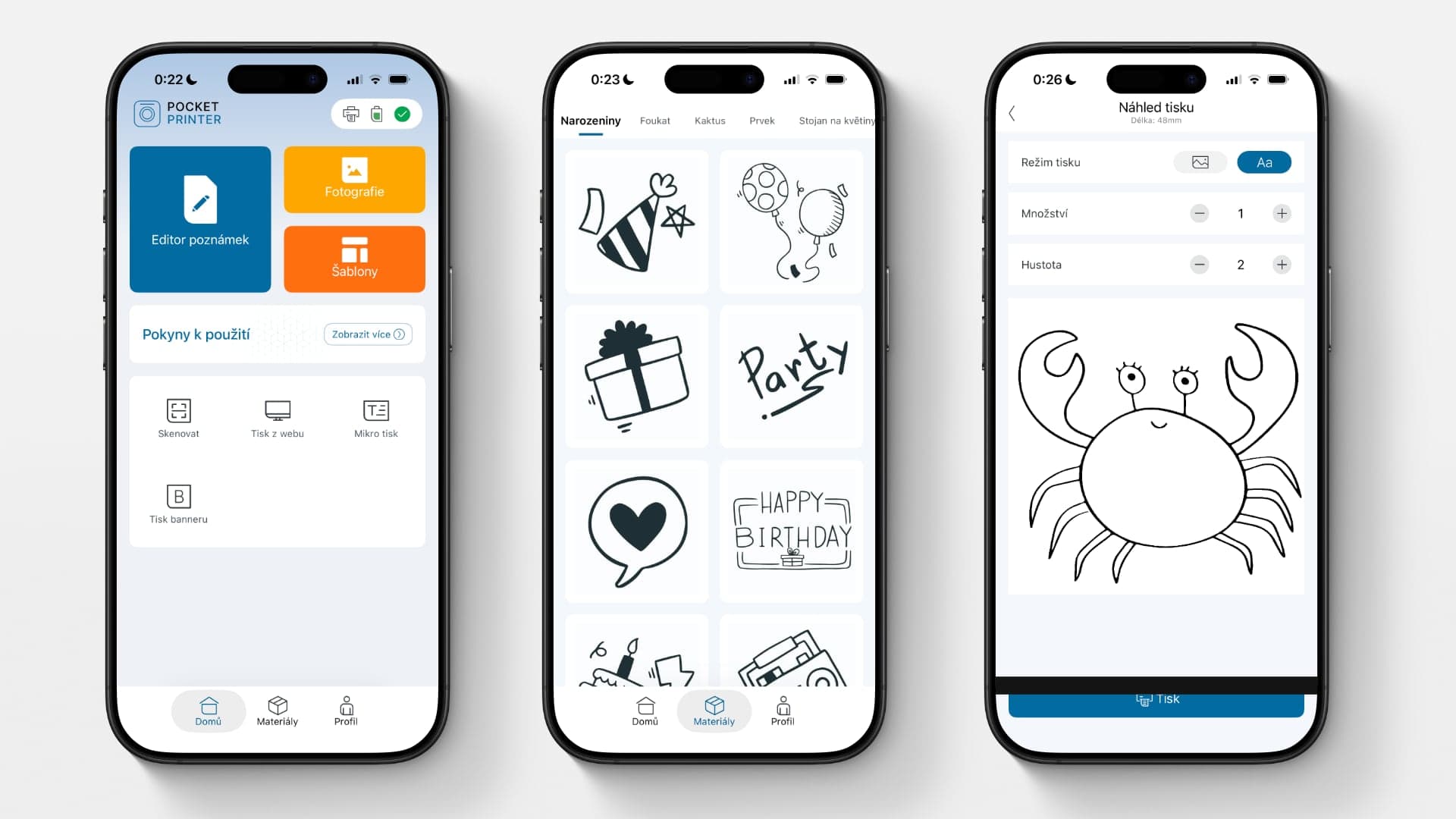Mini kapesní tiskárna z Lidlu, mobilní aplikace Pocket Printer | Zdroj: Luboš Srb