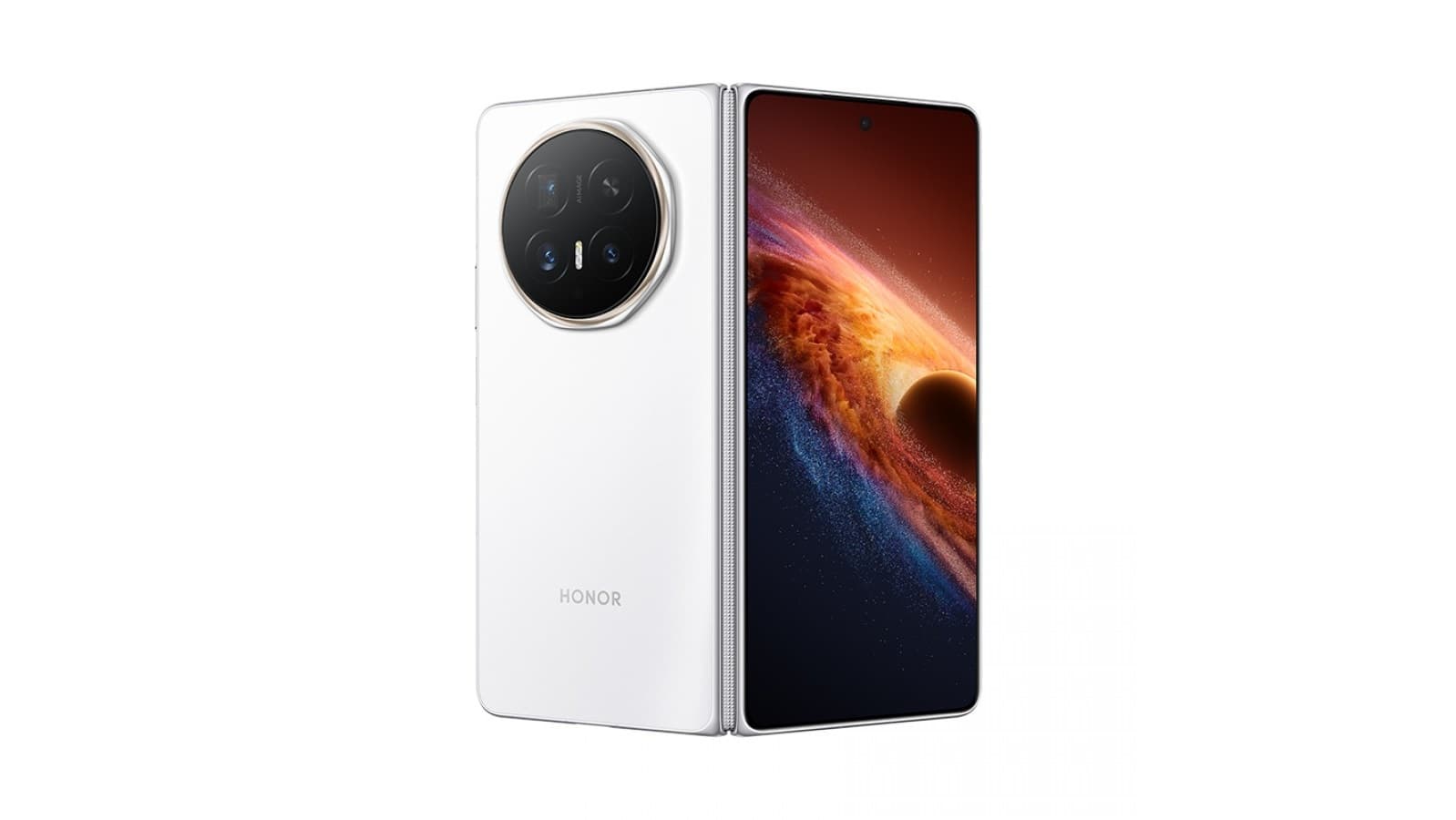 Honor Magic V6 v bílé variantě, která je v rámci nabídky tou nejtenčí | Zdroj: Honor