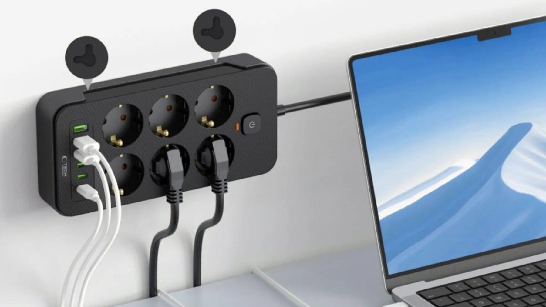 Zásuvková lišta Tech-Protect PC6X6 | Zdroj: Kaufland