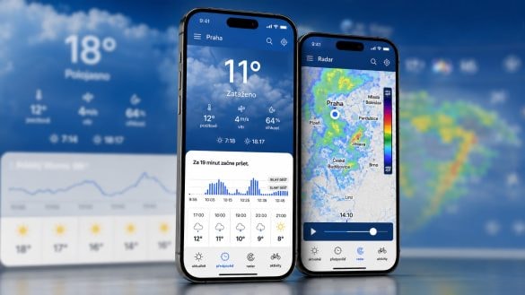Češi vydali aplikaci, která předpoví déšť po minutách. Je zdarma pro Android a iOS