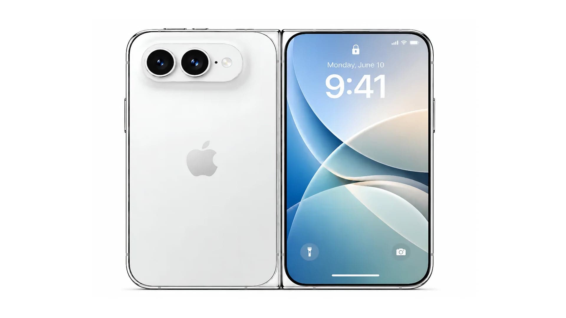 Neoficiální render se skládacím telefonem iPhone Ultra | Zdroj: @Saurav_DJ47 / síť X