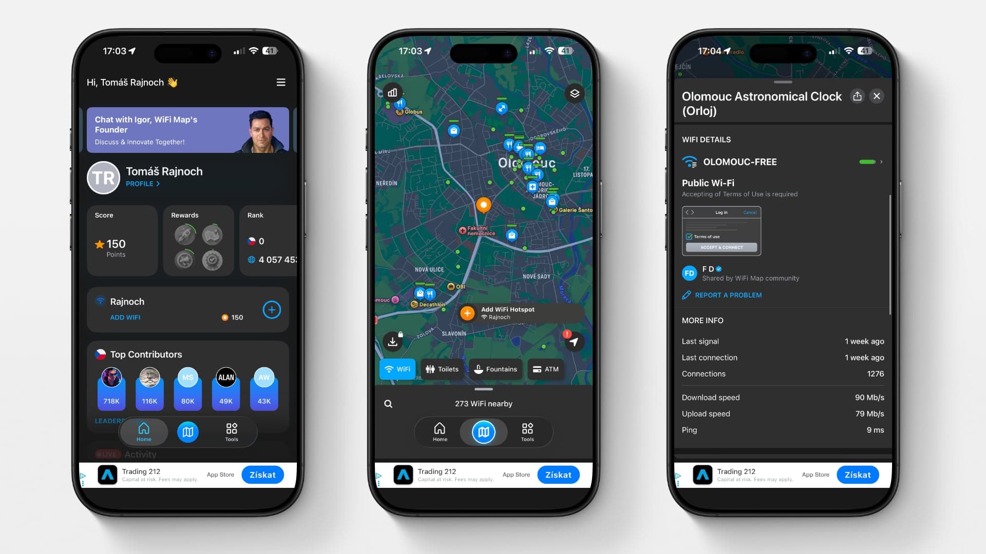 WiFi Map | Zdroj: Tomáš Rajnoch