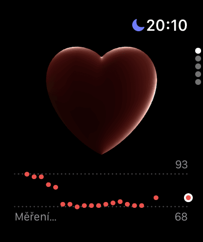 Apple Watch Series 12, měření tepu | Zdroj: Luboš Srb