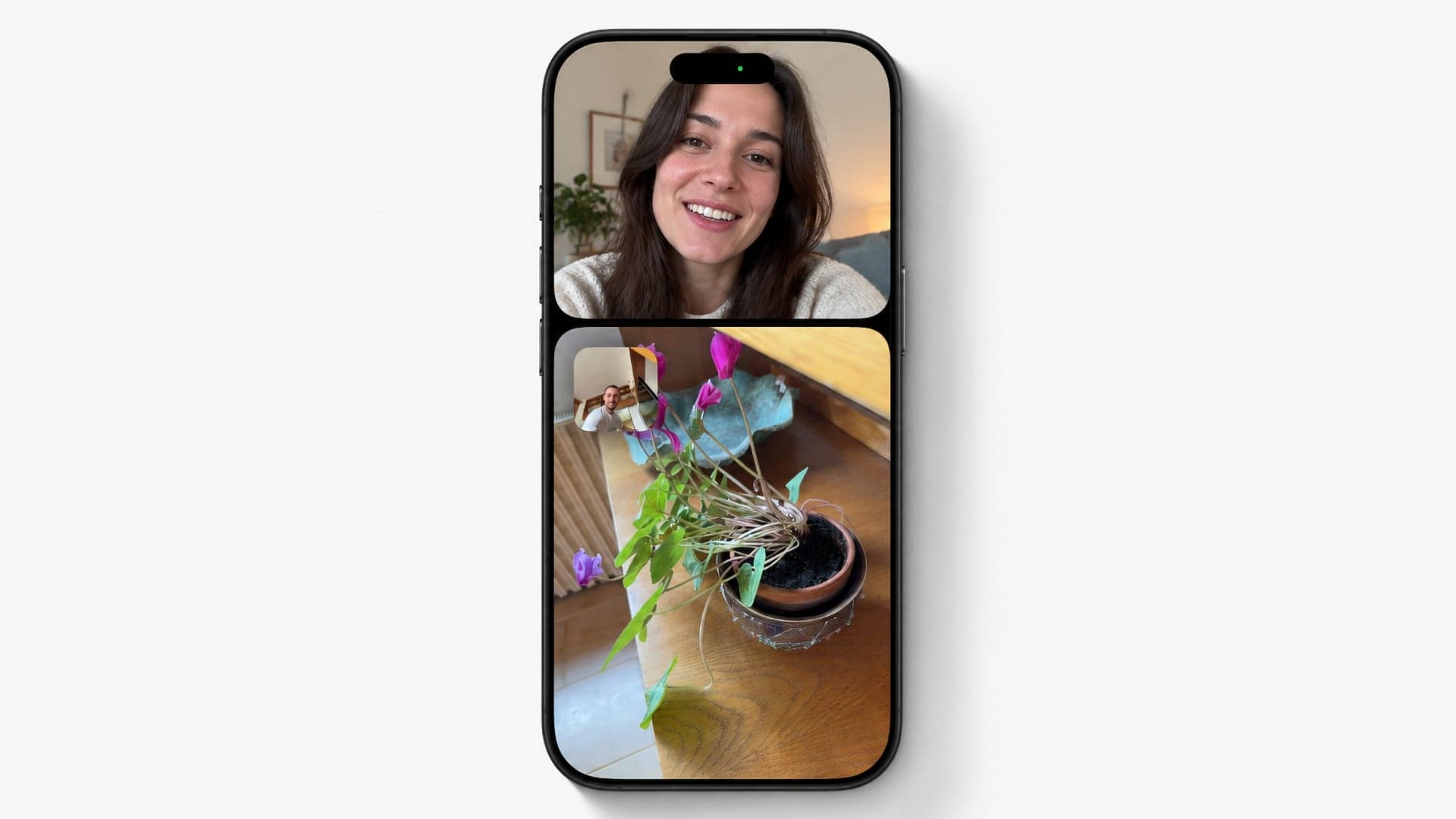 iOS 27, FaceTime s funkcí Dual Capture | Zdroj: Luboš Srb
