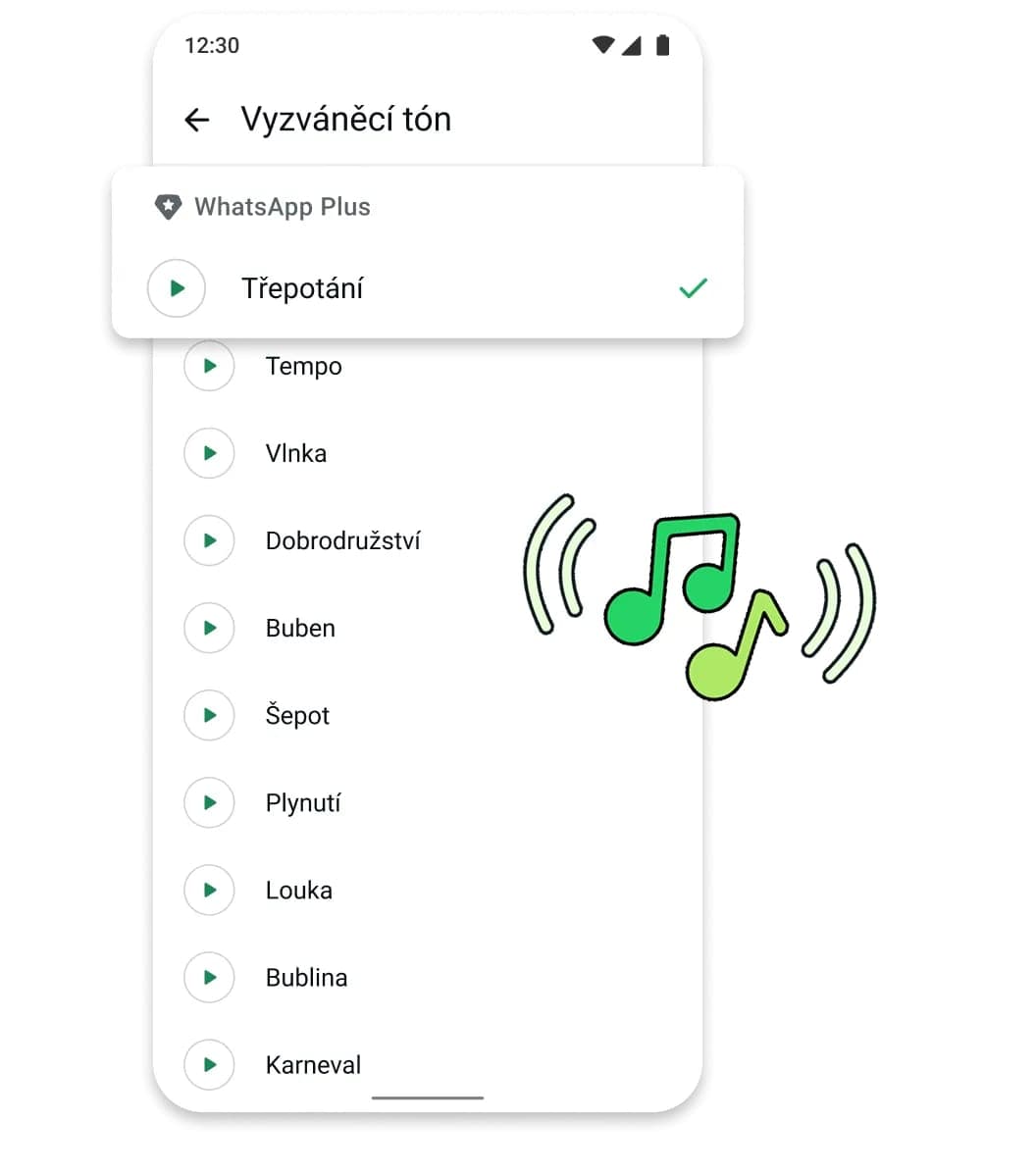 WhatsApp Plus – exkluzivní vyzváněcí tóny | Zdroj: WhatsApp