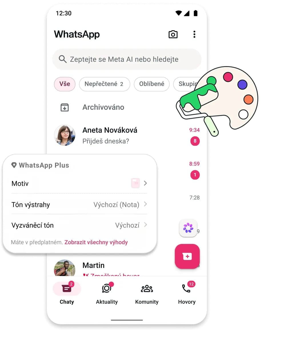 WhatsApp Plus – přizpůsobení seznamů | Zdroj: WhatsApp