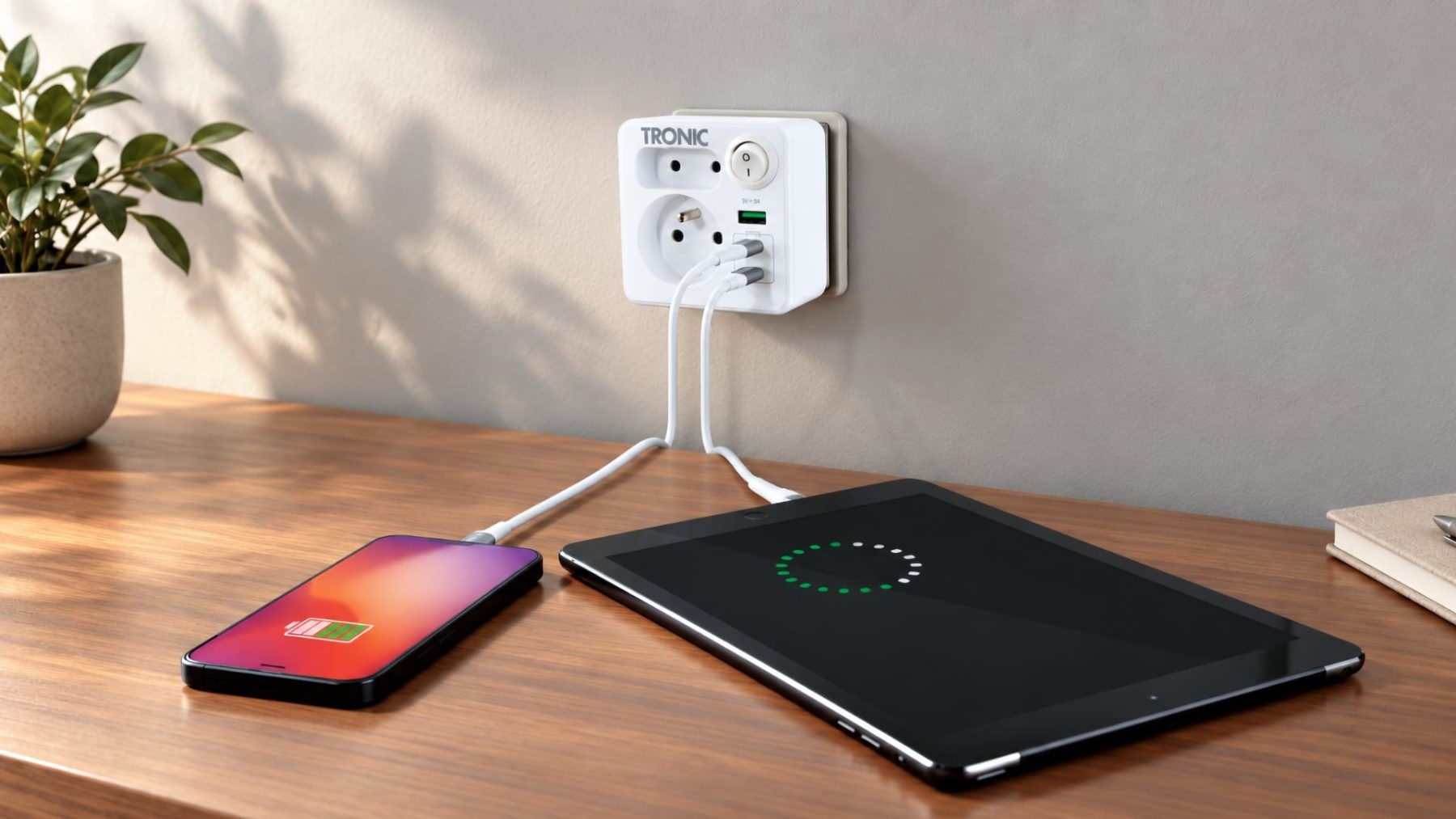 Adaptér do zásuvky s klasickou zásuvkou + 3x USB | Zdroj: Lidl, úprava: Luboš Srb